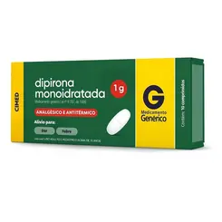 Dipirona 1g 10 Comprimidos Cimed Genérico