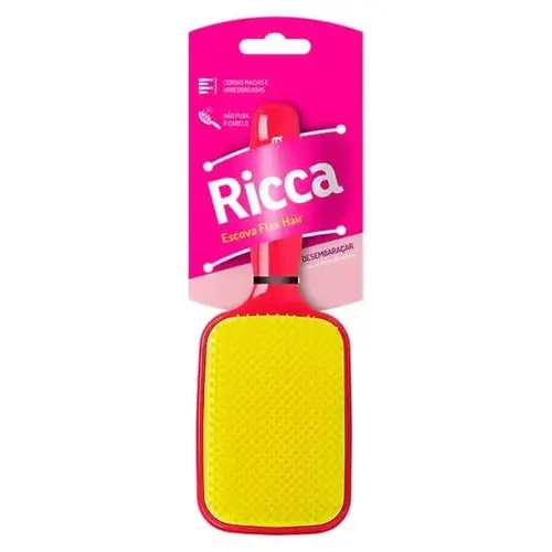 Escova Cabelo Ricca Raquete Flex Pink 450