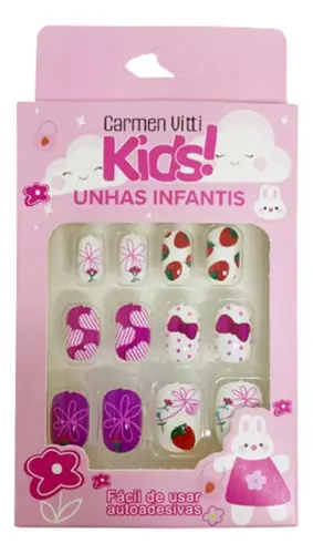 Unhas Posticas Infantil Carmen Vitti Ref Un-376