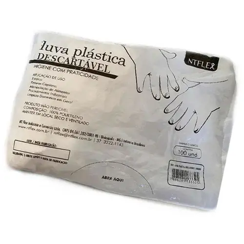 Luvas Plasticas Netflex 100 Unidades