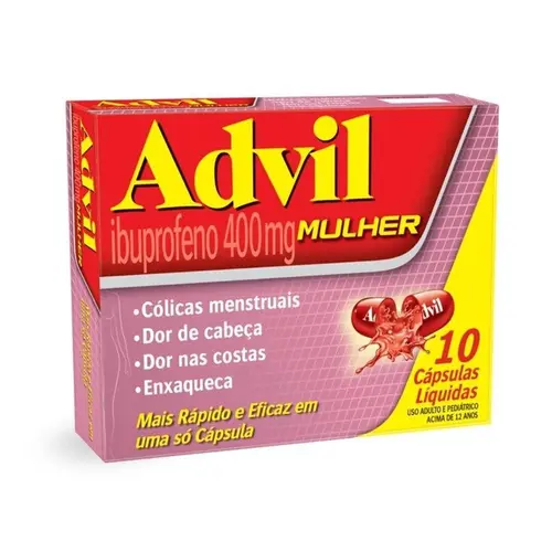 Advil 400Mg Mulher - 10 Cápsulas