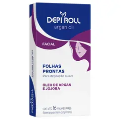 Cera Depi Roll Folha Facial Argan 8 Pares