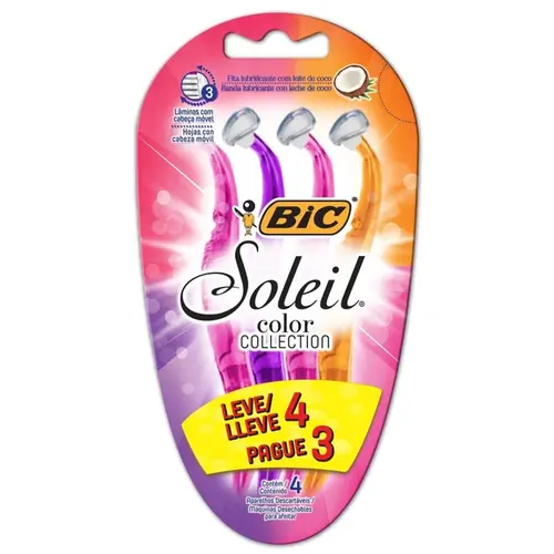 Aparelho Depilatorio Descartavel Bic Soleil Leve 4 Pague 3
