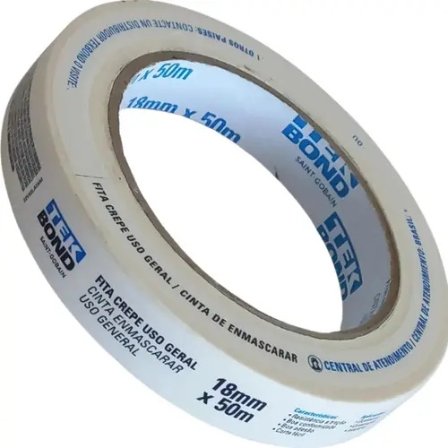 Fita Crepe Tekbonde Branca 18mm X 50m