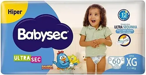 Fralda Babysec Galinha Pintadinha Ultra Hiper Xg - 60 Unidades