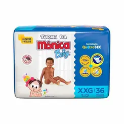 Fralda Turma Da Mônica Baby Mega Xxg Com 36 Unidades