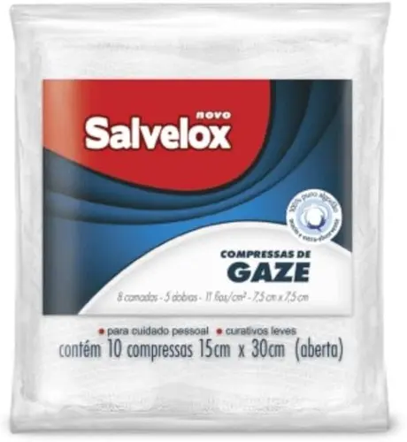 Compressa Gaze Salvelox 11 Fios Com 5 Unidades