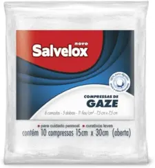 Compressa Gaze Salvelox 11 Fios Com 5 Unidades