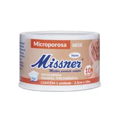 Fita Missner Microporosa Bege 2.5Cm X 10Mts