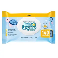 Toalhas Umedecidas Bebe Limpinho Premium 140 Unidades