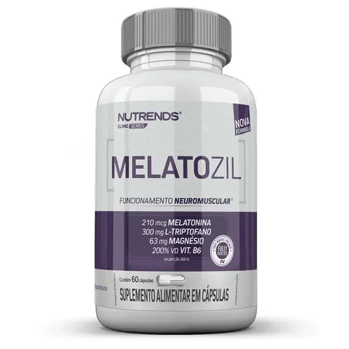 Melatozil (Melatonina + Triptofano + Magnésio) Nutrends 60 Cápsulas
