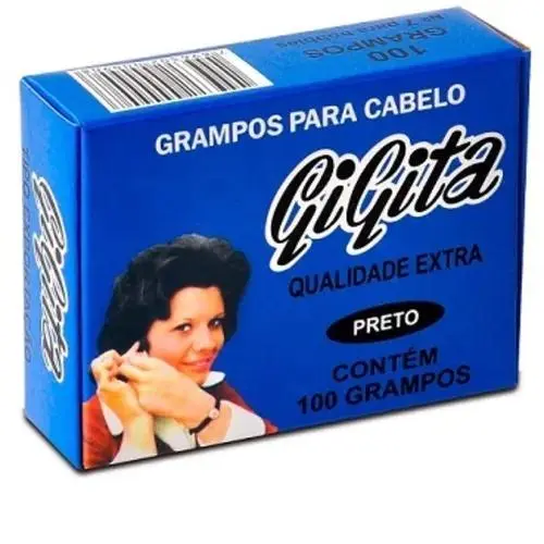 Grampo Para Cabelo Gigita N°7 Preto 100 Grampos