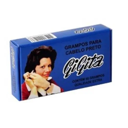 Grampo Para Cabelo Gigita N°7 Preto 50 Grampos