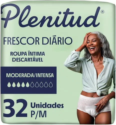 Roupa Íntima Plenitud Frescor Diário P/M 32 Unidades