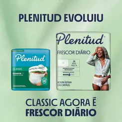 Roupa Íntima Plenitud Frescor Diário P/M 32 Unidades
