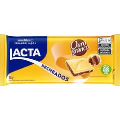 Chocolate Lacta Ouro Branco Recheada 98 Gramas