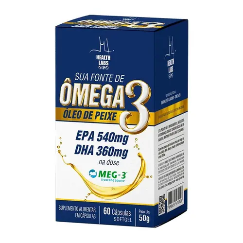 Omega 3 1000Mg 60 Cápsulas Health Oleo Peixe