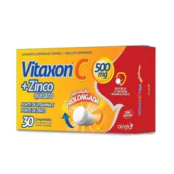 Vitaxon C + Zinco Vitamina C 500mg + Zinco Ação Prolongada 30 Comprimidos