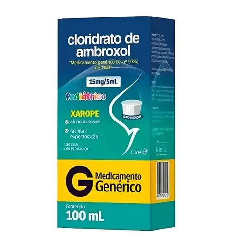 Cloridrato de Ambroxol 15Mg/5Ml Xarope 100Ml Infantil Airela