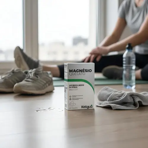 Magnésio Quelato Sem Sabor 210mg 60 Cápsulas Katiguá