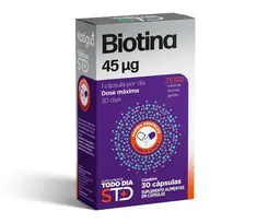 Biotina 45ug Todo Dia 30 Cápsulas Katiguá