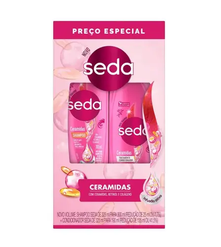 Shampoo + Condicionador Seda Ceramidas 300Ml + 125Ml