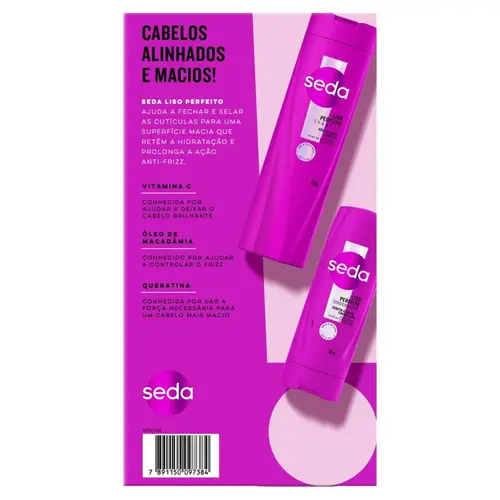 Kit Shampoo 300ml + Condicionador 190ml Seda Liso Perfeito