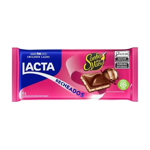 Chocolate Lacta Sonho De Valsa Recheada 98 Gramas