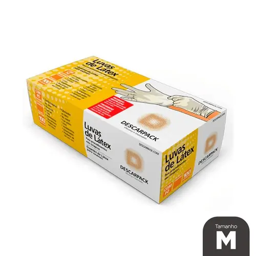 Luvas Latex M 100 Unidades Com Po Descarpack