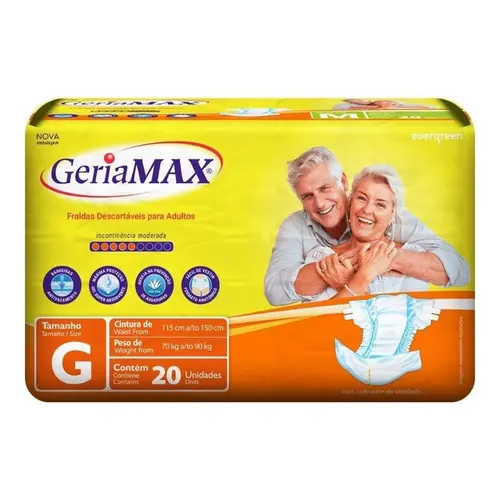 Fralda Geriatrica Geriamax Grande 20 Unidades