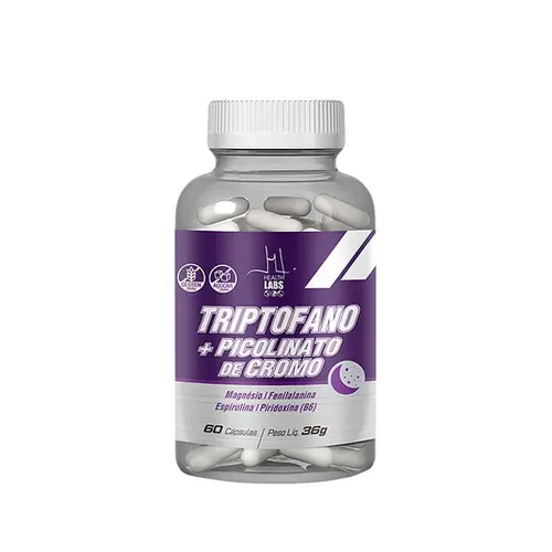 Triptofano + Picolinato De Cromo 60 Cápsulas Health Labs