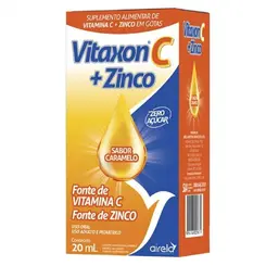 Vitaxon C+ Zinco Vitamina C + Zinco Sabor Caramelo Gotas 20ml