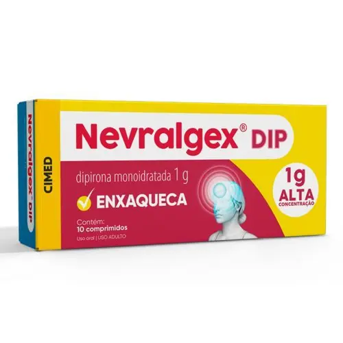 Nevralgex Dip Dipirona Monohidratada 1g 10 Comprimidos