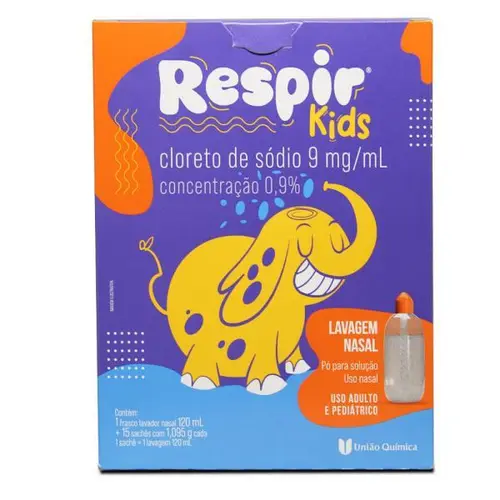 Respir Kids Cloreto de Sódio 0,9% Pó para Solução Nasal + frasco 120ml