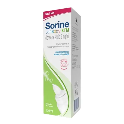 Sorine Jet Baby Xtm 9mg/Ml Solução Nasal 100ml