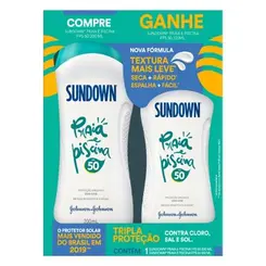Kit Protetor Solar Sundown Praia e Piscina FP50 200ml + 120ml