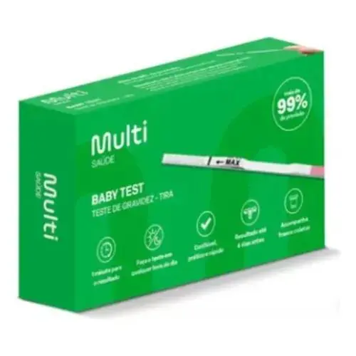 Teste De Gravidez Multi Baby 1 Tira C/ Frasco