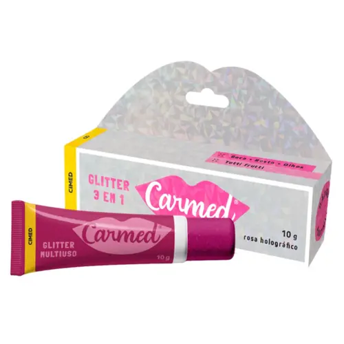 Hidratante Labial Carmed Glitter 3 Em 1 10Gr