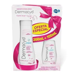 Kit Sabonete Líquido Íntimo Dermacyd Pro Bio Femina Floral 200ml + 100ml