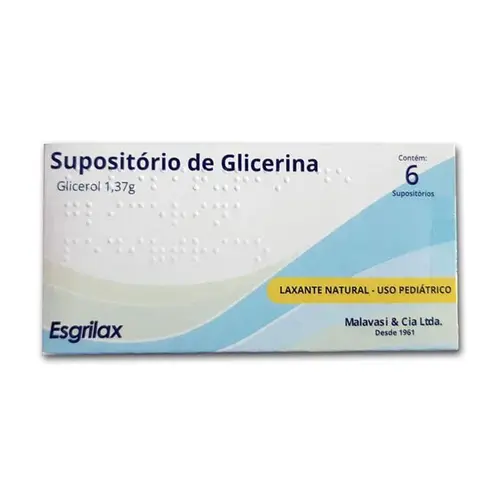 Esgrilax Supositório de Glicerina Adulto 1,37g com 6 Unidades