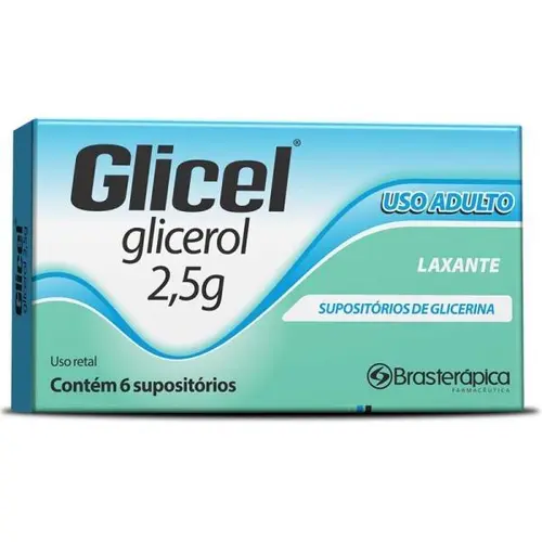 Glicel Supositório Adulto 2,5G Com 6 Unidades