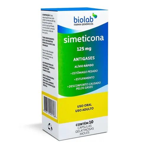 Simeticona 125mg 10 cápsulas Geolab