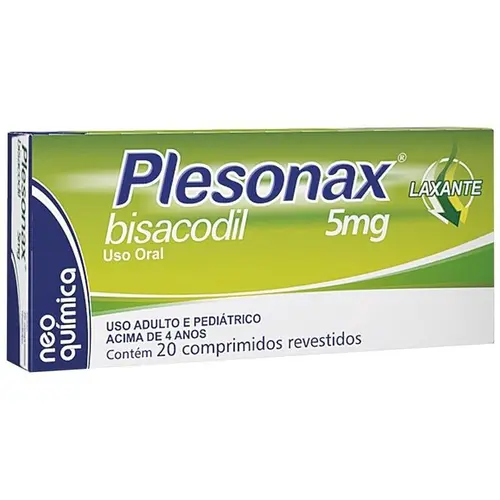 Plesonax 5Mg 20 Drágeas Bisacodil