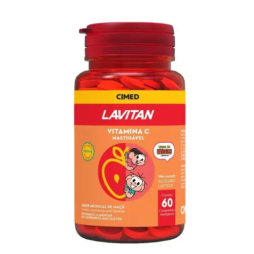Vitamina C Mastigável Lavitan Maçã 60 Comprimidos