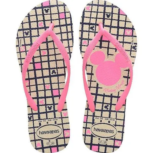 Chinelo Havaianas Slim Disney Rosa Ballet 37/38