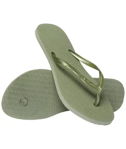 Chinelo Havaianas Slim Square Smoke Green 33/34