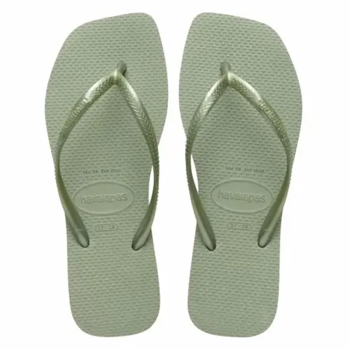 Chinelo Havaianas Feminina Slim Square Smoke Green Tamanho 35/36