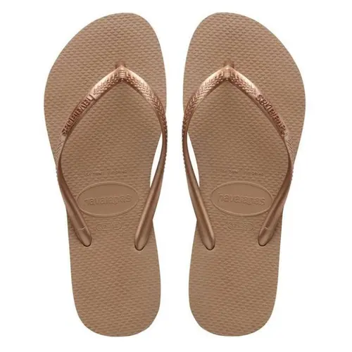 Chinelo Havaianas Slim Lisa Rose Gold 33/34