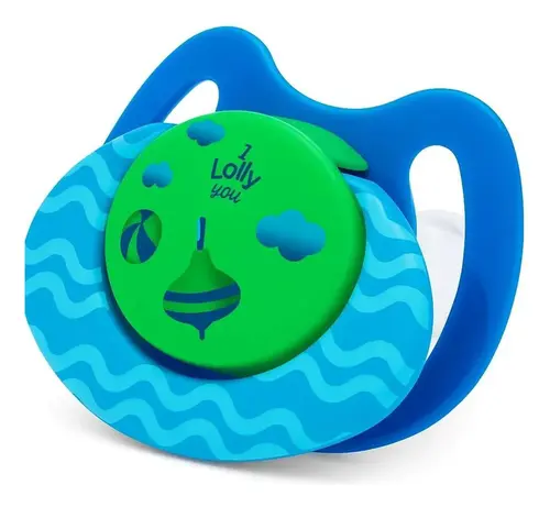 Chupeta Lolly Viva Orto Silicone Azul +6 Meses