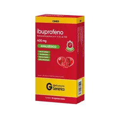 Ibuprofeno 400mg 10 Cápsulas Gel Mole Cimed Genérico